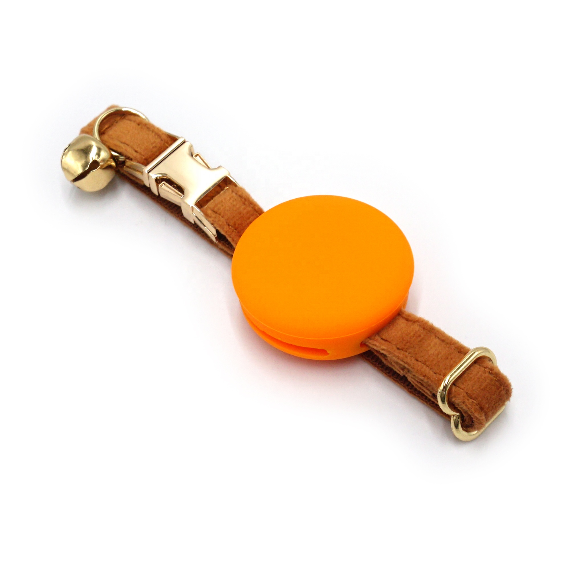Best selling new product 2024 popular airtag holder with collar for cat pet cat collar with airtag case cat collar custom logo