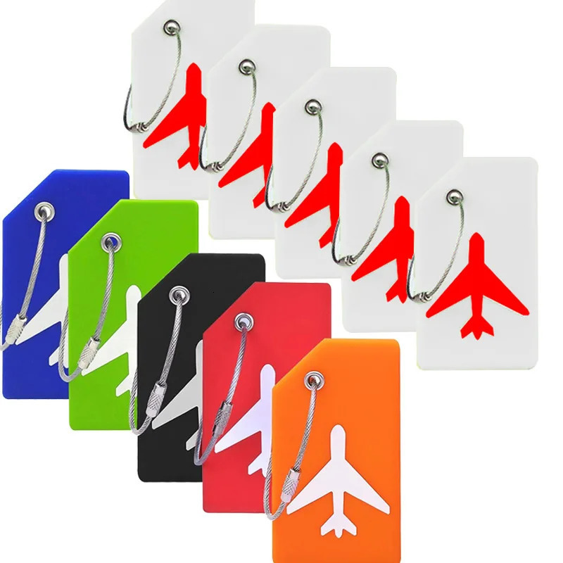 5PCS Women Men Travel Accessories Silicon Luggage Tags Suitcase ID Name Addres Holder Baggage Tag Unisex Label High Quality 241114