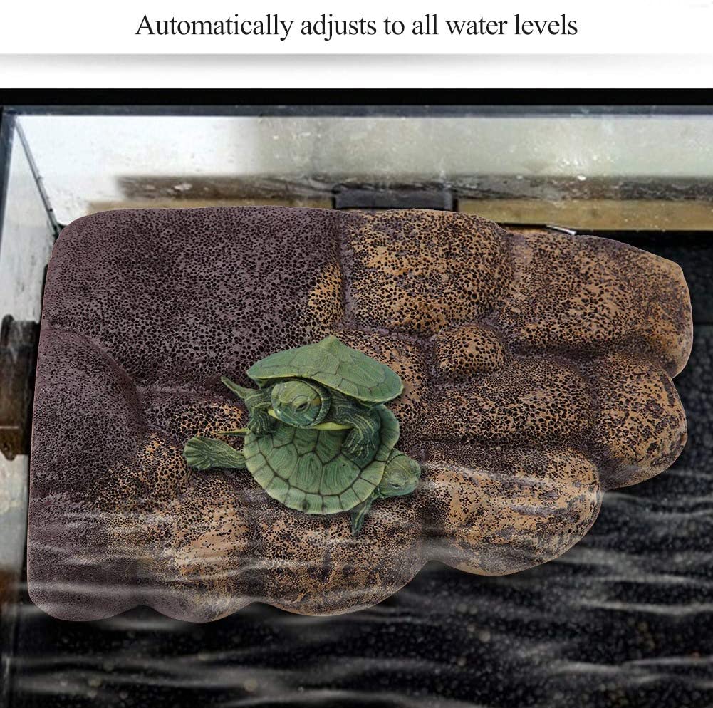 Simulated Rock Turtle Platform Floating Turtle Pier Terrapin Dock Aquarium Decoration