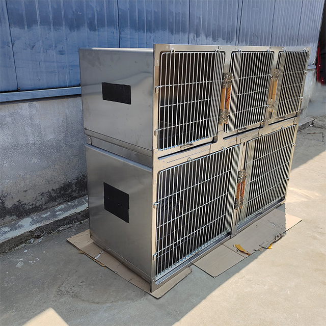 EUR PET Top Quality Professional Veterinary 5 doors stainless steel dog cage For Vet Clinic