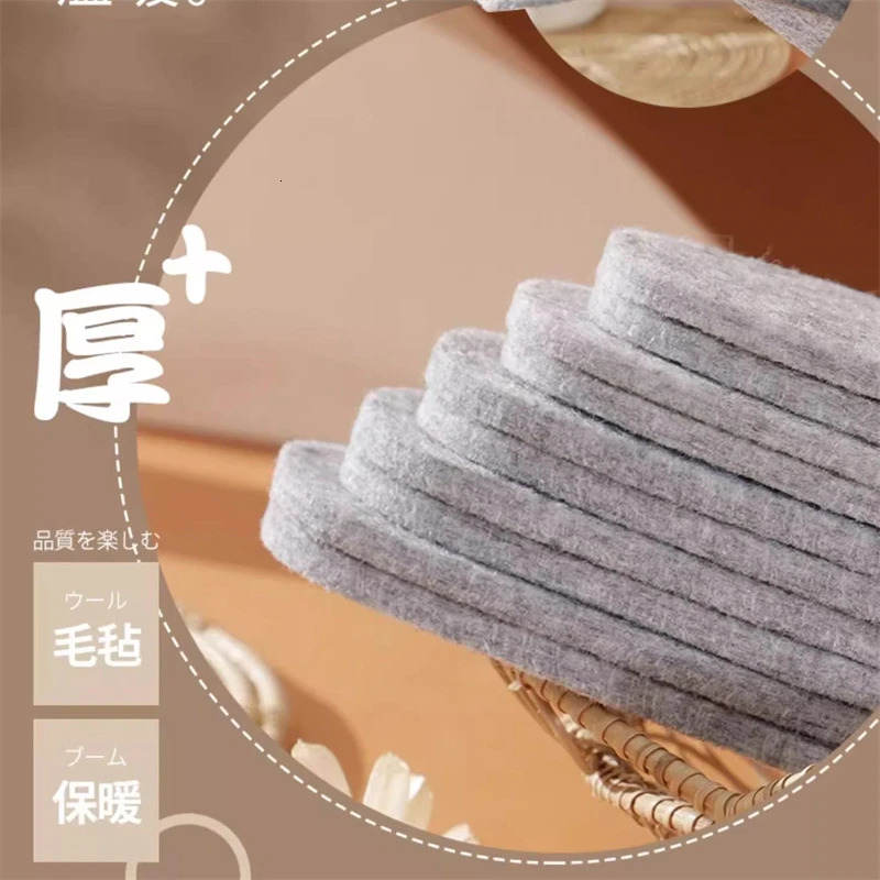 Felt thermal underwear suitable for men and women breathable thick plush ultra soft sole comfortable cotton winter underwear wholesale 241126