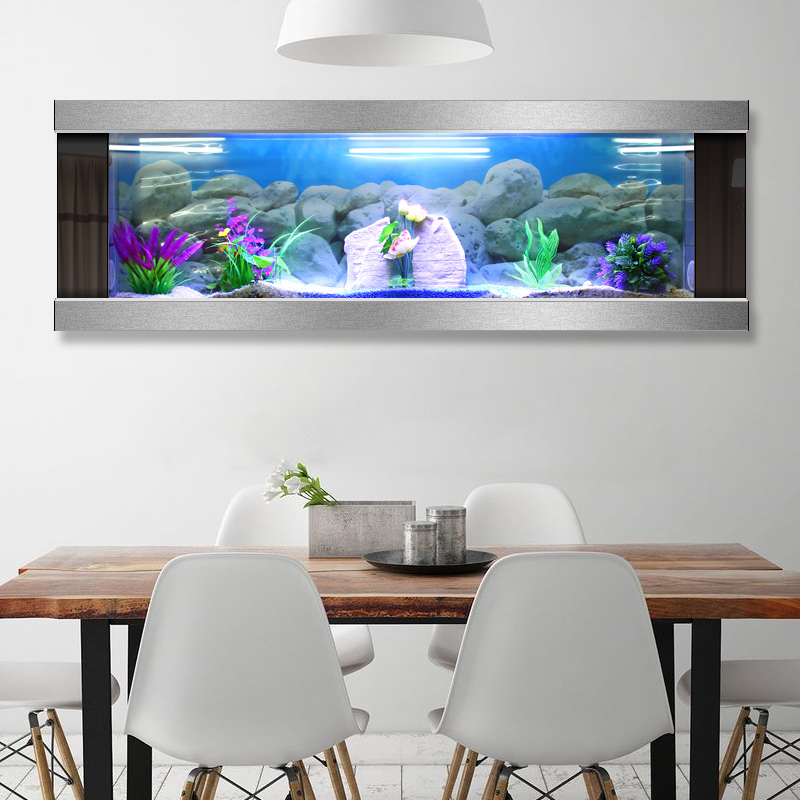 small wall hanging household large aquarium glass aquarium European wall hanging goldfish tank Pool Fish Tank