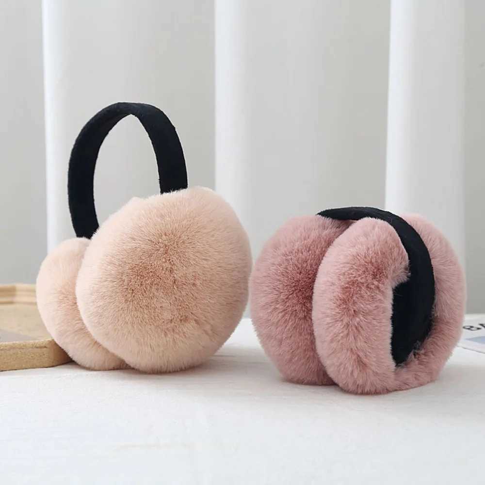 Foldable Earmuffs For Women Winter Warmth Ear Protectors Korean Version Student Imitation Rabbit Hair Thickened Plush EarmuffsXJ241126