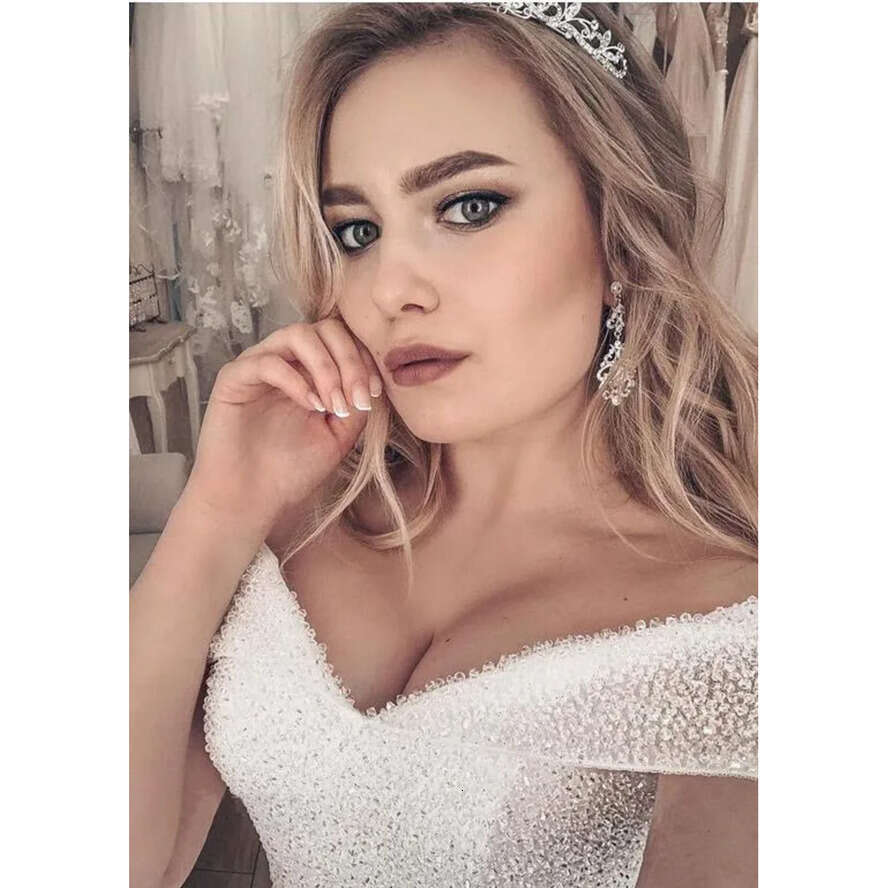 Arabic Vintage Sparking Tulle Ball Dresses 2020 Off The Shoulder Beaded Crystals Bridal Wedding Gowns With Lace Up
