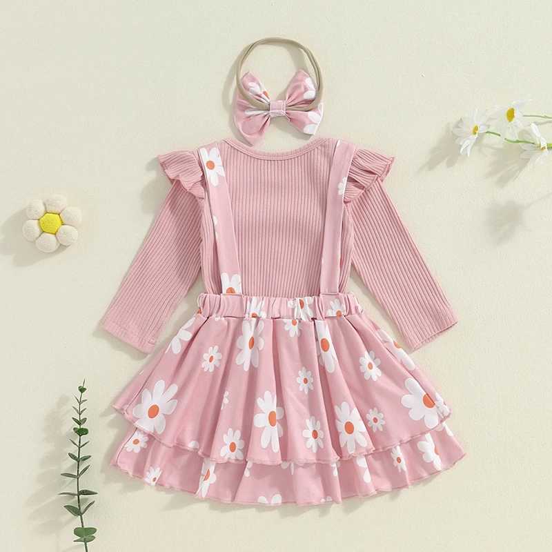 Clothing Sets Adorable Baby Girls Winter Outfit Set with Knit Sweater Plaid Skirt and Matching Headband - 3 Piece Clothing Ensemble H241126