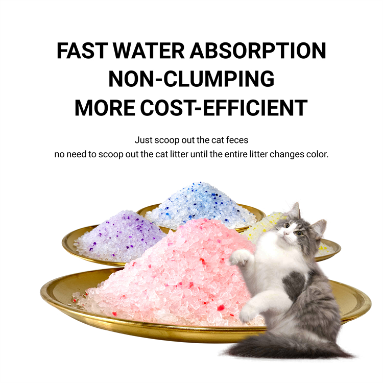 eco-friendly Perfume Bulk Silica Gel cat litter pet safe premium silica gel cat litter crystal
