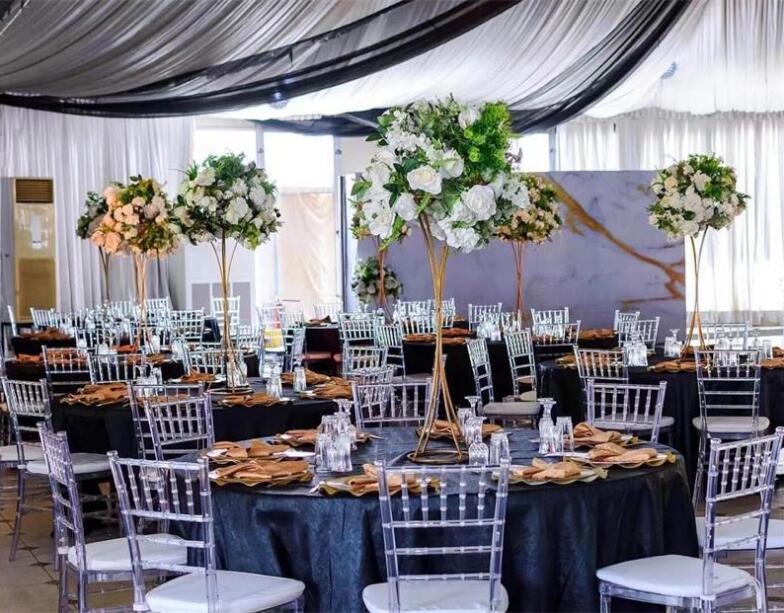 Vases Gold Flower Stand Metal T Road Lead Wedding Centerpiece Flowers Rack For Event Party Decoration