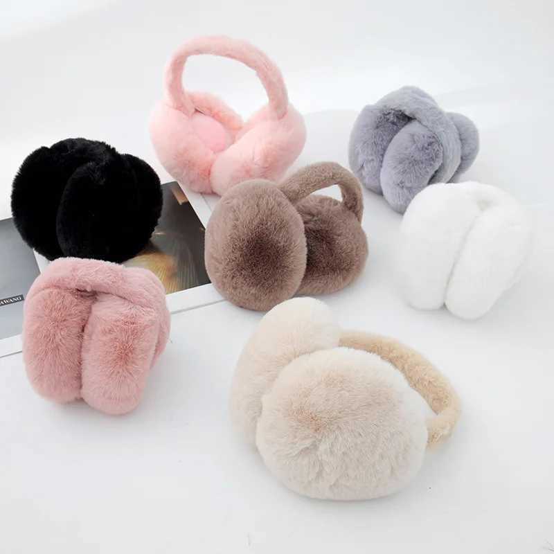 New Earmuffs Womens Winter Cute Foldable Simple Ear Cover Ear Protection Korean Version Warmth Plush Warm Anti-freeze EartipsXJ241126