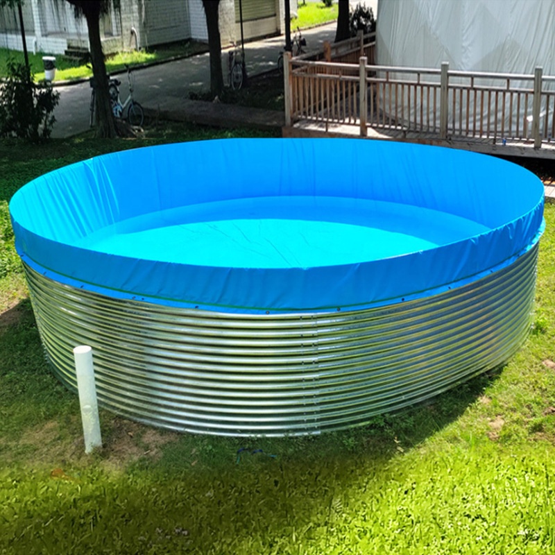 Galvanized-tank fish farming canvas pvc fish tanks farm aquaculture large factory price