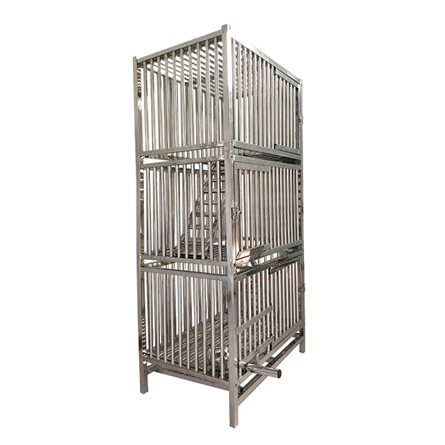 Large Heavy-Duty Cage Two-Door Indoor Outdoor Cat Crate Cage