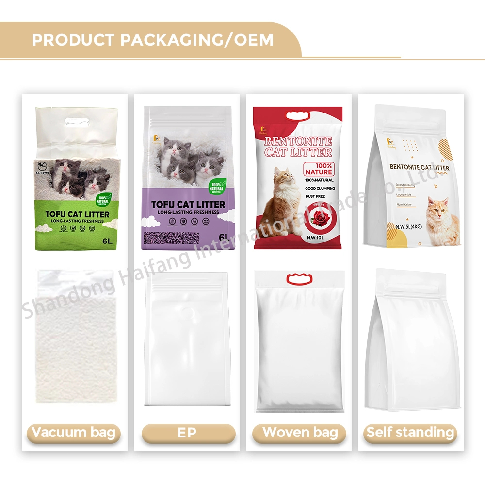 Dust-Free Safe Non-Toxic Natural Degradable Tofu Cat Litter Washable and Environmentally Friendly