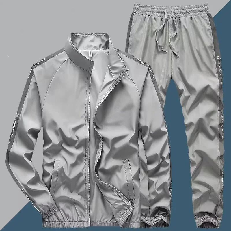 mens sportswear fashion spring and autumn training set 2-piece jacketsports pants mens casual track set 241126