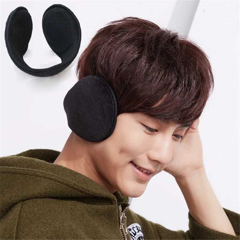 Soft plush thick ear warmers for women and men fashionable winter earmuffs solid color earmuffs outdoor protective earmuffs W241126