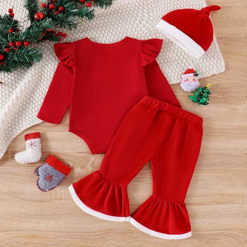 Clothing Sets Toddler Girl Winter Outfits Snowflake Reindeer Patterned Sweater Dress Leggings Scarf 3-Piece Clothing Set for Christmas H241126