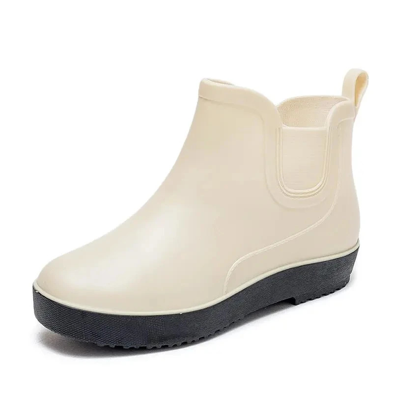 Fashion Chelsea Rain Shoes Green Rubber Boots Womens Four Seasons Adult Galoshes Plus Size 41 Rain Boots 241126