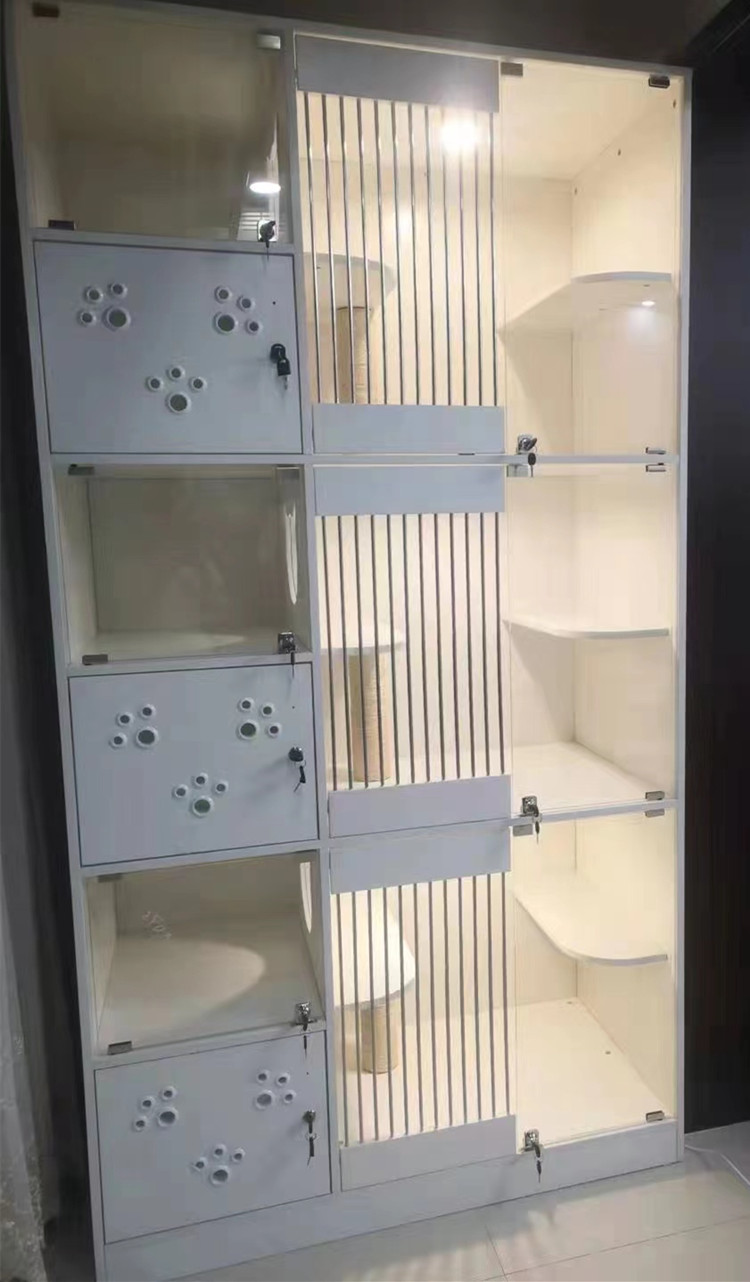 Cat villa woodousehouse Cat villa litterbox Cat-boarding-cages