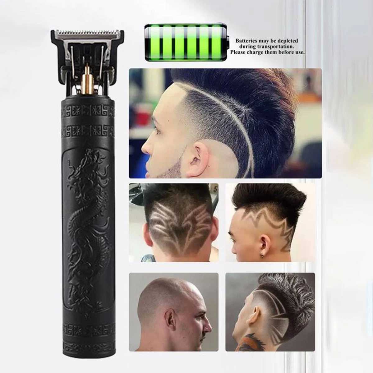 1PC Professional Hair Trimmer Wireless Electric Hair Clipper Beard Shaver Men Hair Cutting Machine BarberXJ241207