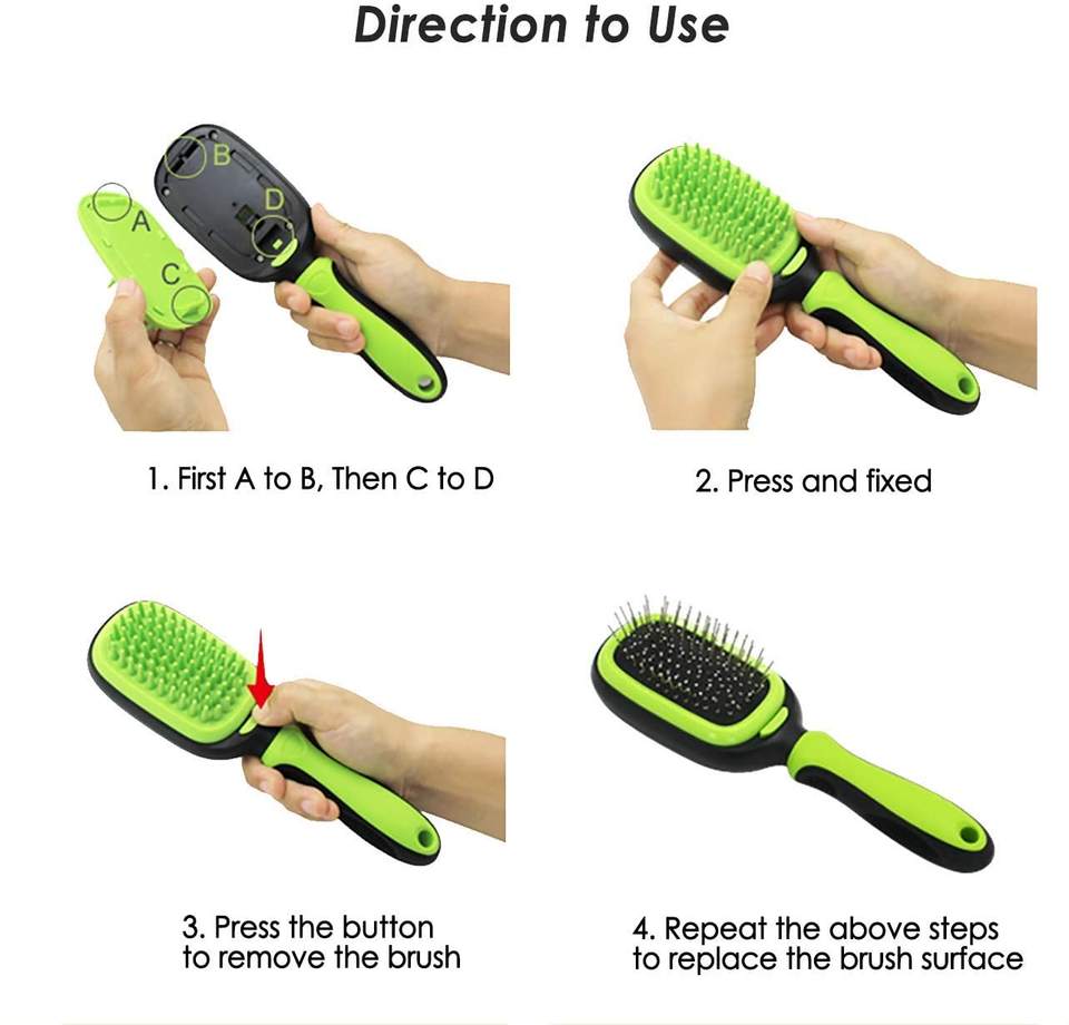New Design 5 in 1 Pet Grooming Kit Dual Side Pet Grooming Brush Set for Dogs and Cats Dual