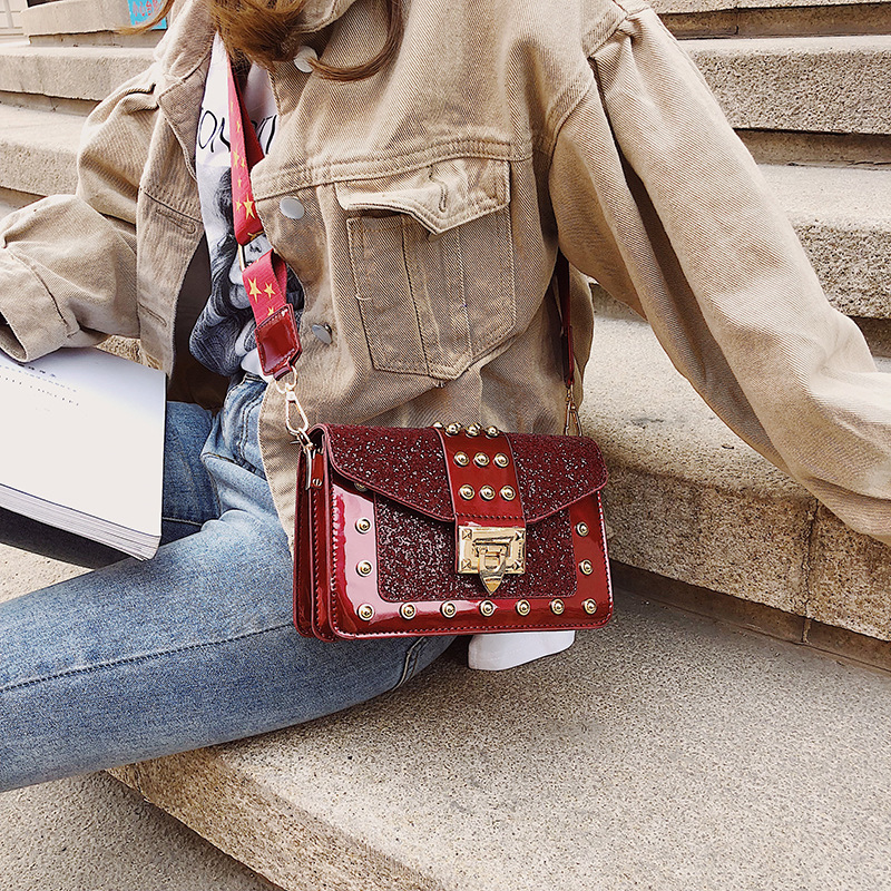 Designer Crossbody Sling for Ladies hot - Fashion Versatile Liuding Broadband Single Shoulder Crossover Small Square Bag