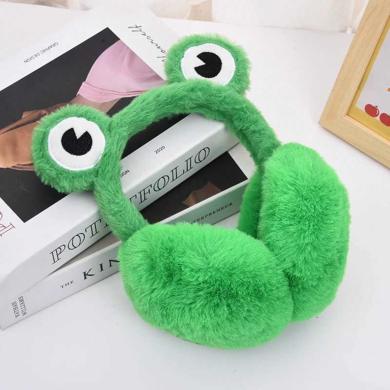 1 Piece of Green Frog-Shed Foldableable Earmuffs Suitable for Autumn and Winter Travel Ear Bags Windproof and Cold-Proof Ear WarmersXJ241126