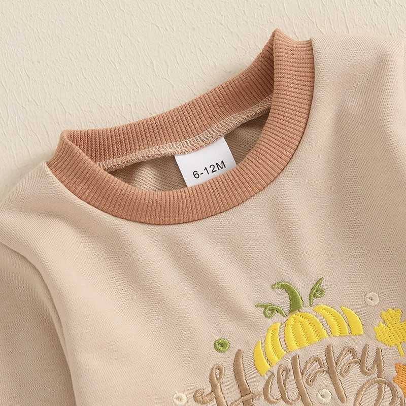 Clothing Sets Baby Girl Halloween Outfits Long Sleeve Embroidery Sweatshirt Flare Pants Set Infant Clothes H241126