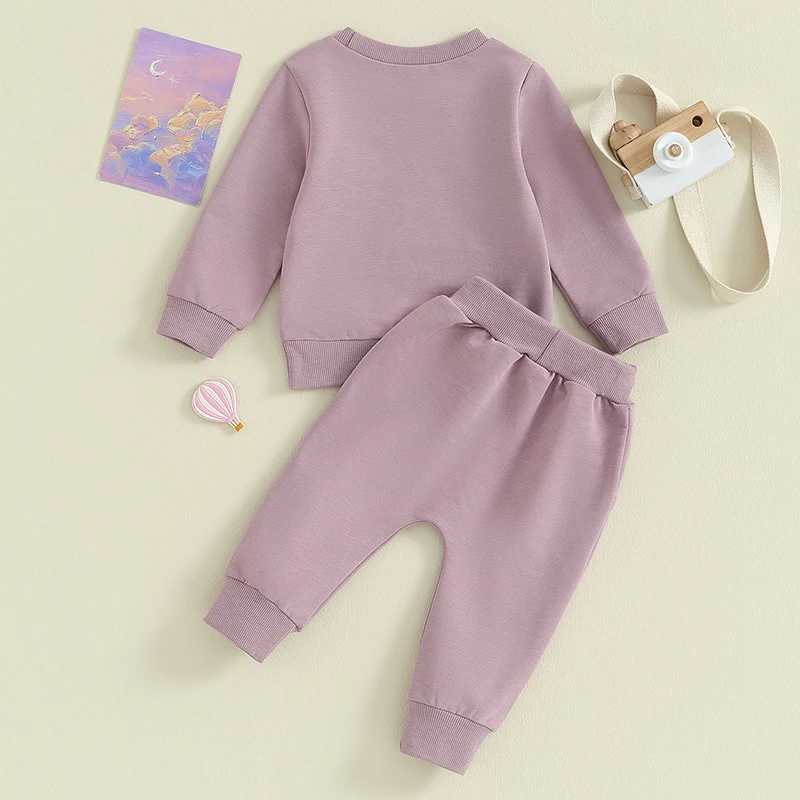 Clothing Sets Infant Girls 2 Piece Set Adorable Floral Print Ruffle Sleeve Top and Elastic Waist Leggings Baby Casual Outfit for Spring H241126