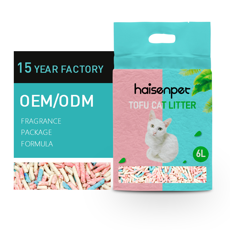 BSCI Flushable OEM 2.0 3.0 mm Factory Clumping Bulk chromatic colour flavor Tofu Cat Litter Suppliers