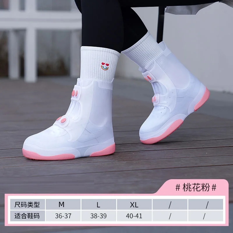 Durable TPE shoe cover unisex waterproof shoe cover rain boots reusable portable washable non slip boot cover Galoshes 241126