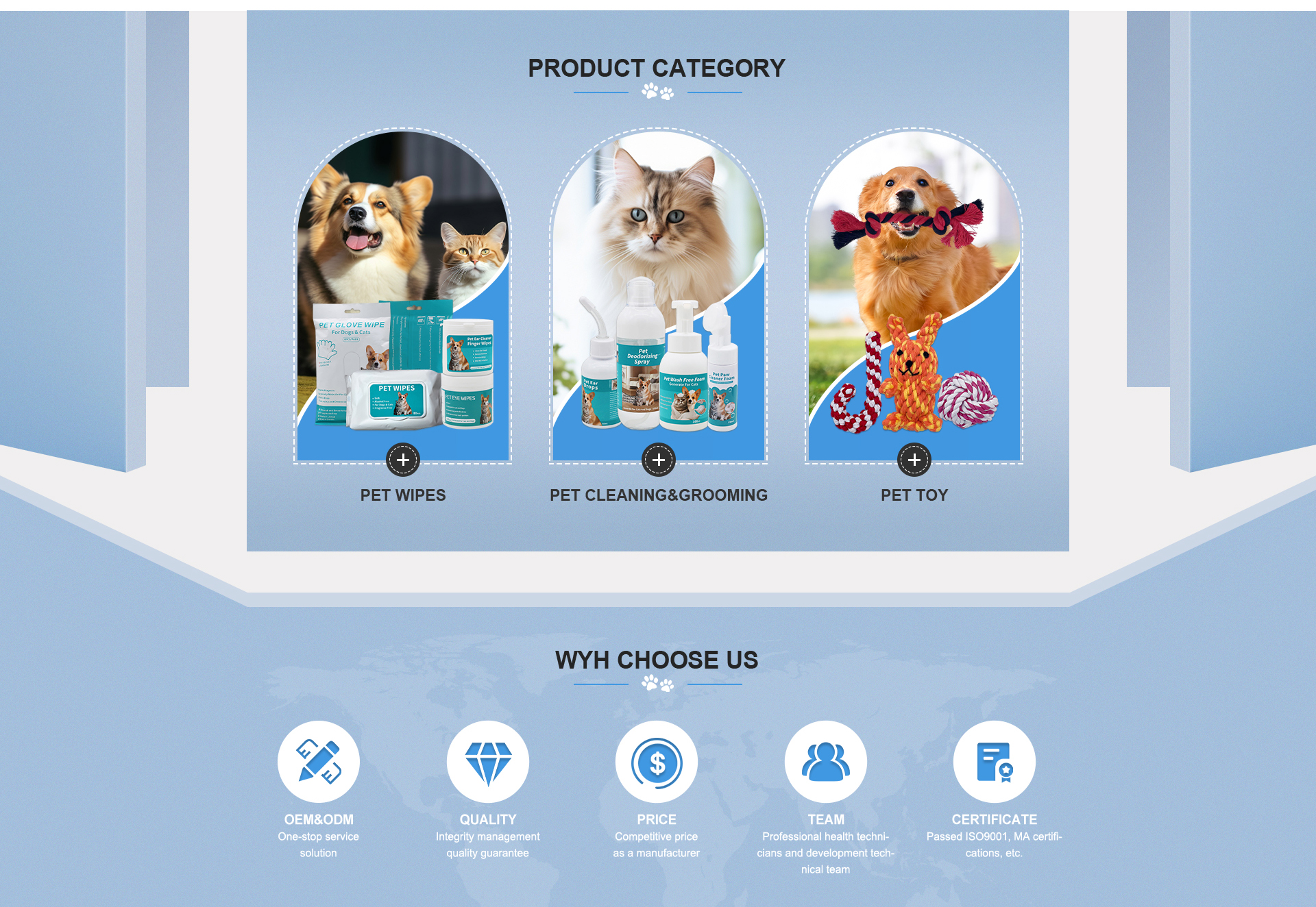 YiRong Innovative Pet Products Biodegradable Face Eye Ear Paw Teeth Cleannig Alcohol Free Wipes Tissues