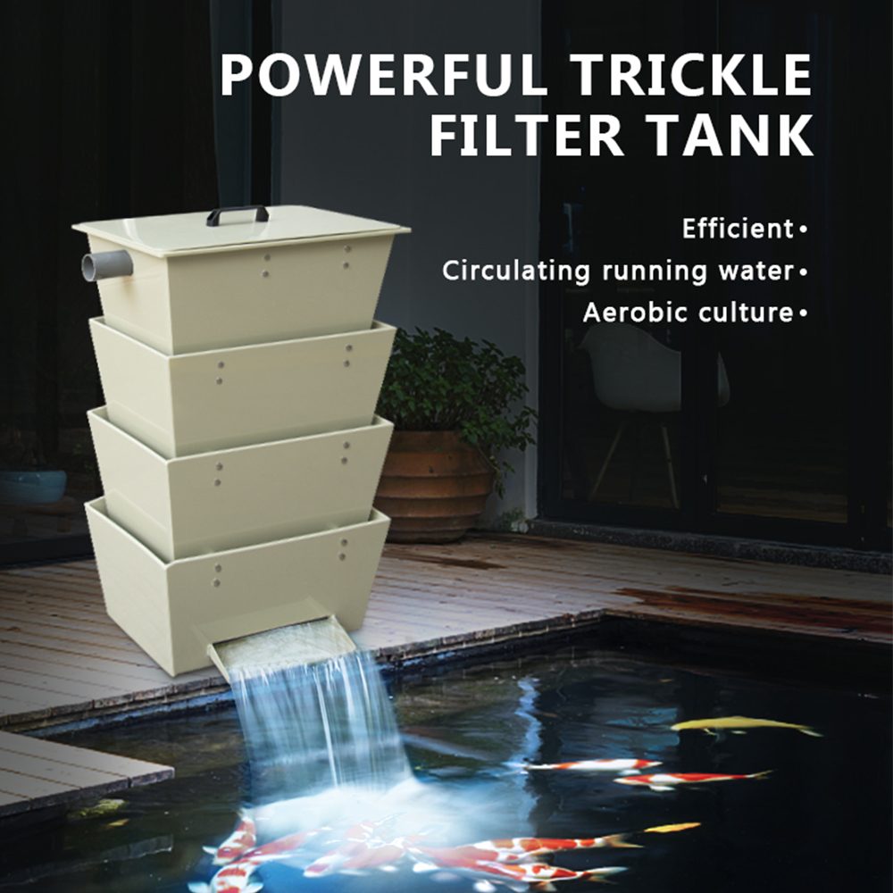 QihangRAS fish pond bakki shower trickle filter aquarium fish tank waterwall filter wholesale bakki shower filter for koi pond