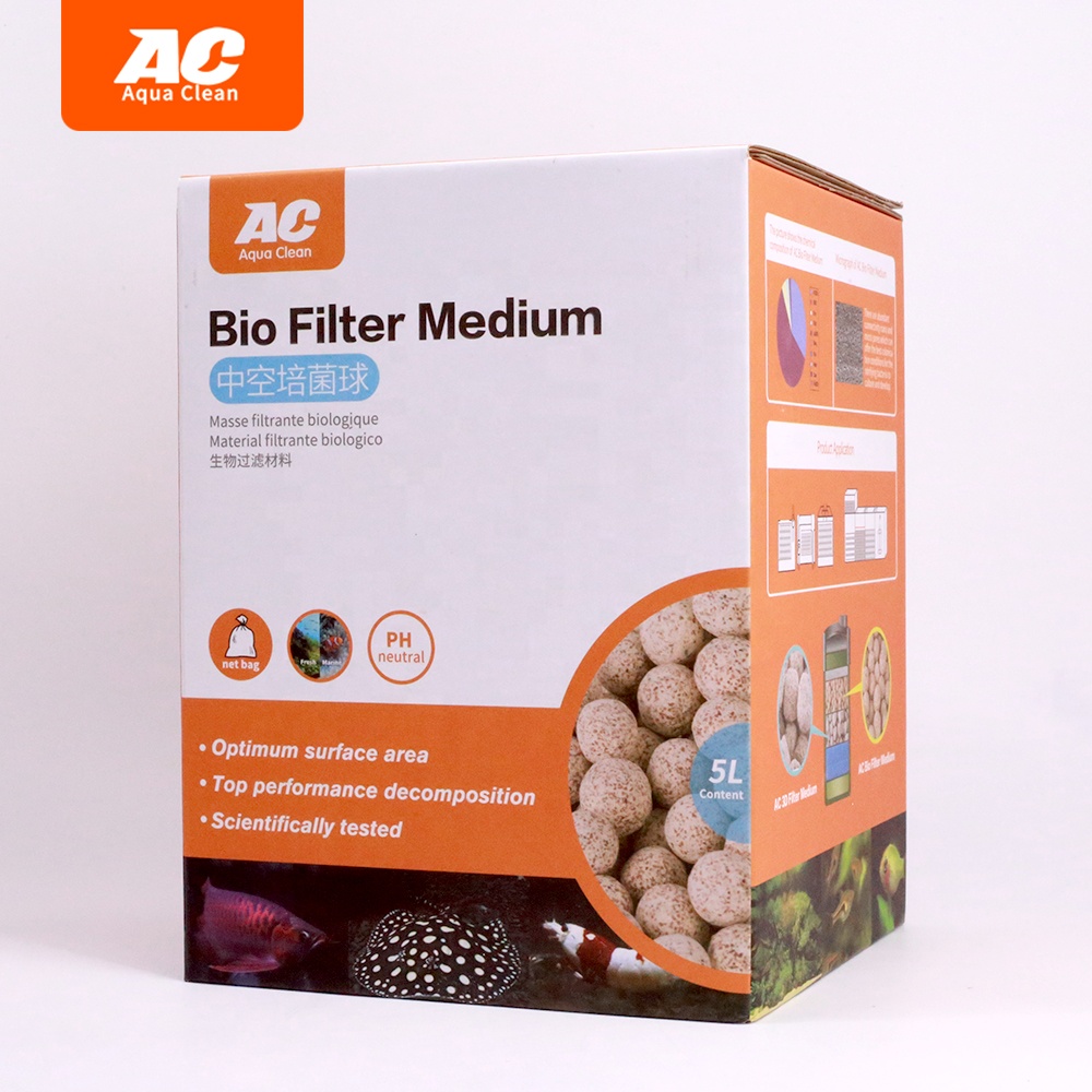 AquaClean filter media hollow patented bio ceramic ball