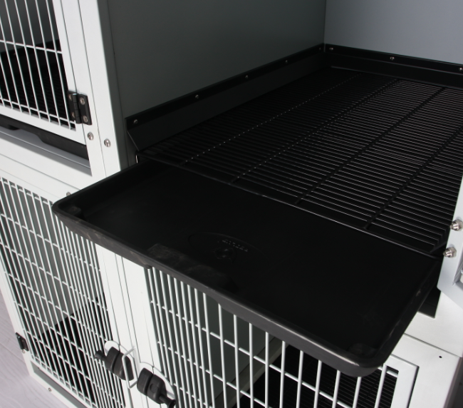 Full Bank Stackable Veterinary Stainless Steel Dog Kennels Metal Dog Cages for Sale