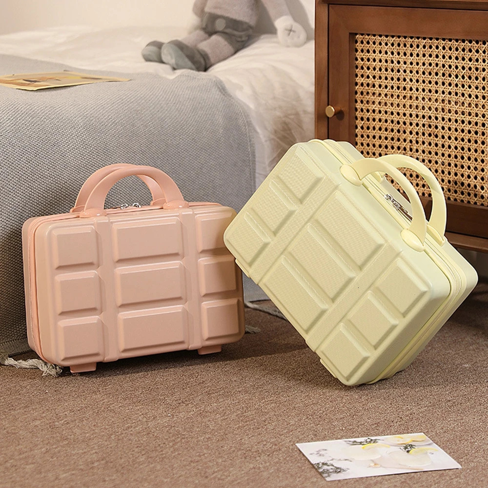 14 inch Mini Travel Suitcase Cosmetic Box Hand Luggage Organizer Makeup Case Small Boarding Case For Women Girls 241114