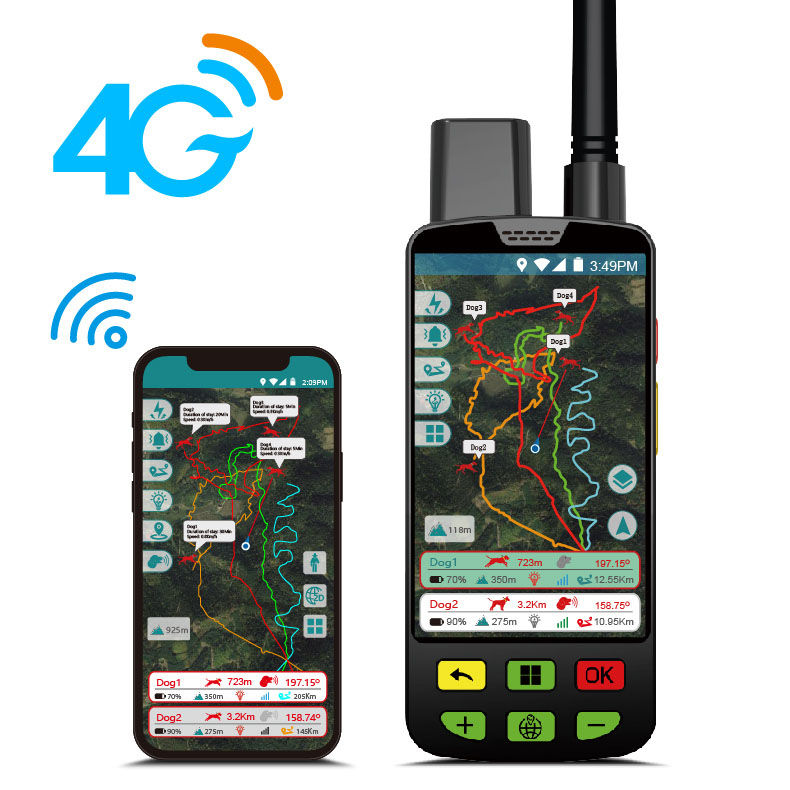 gps hound tracker Includes Handheld and TT collar , Multi-dog Tracking GPS and Remote Training Device in One
