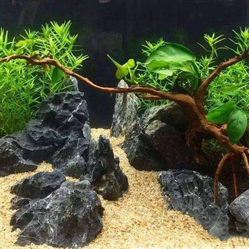 Natural Landscape Decoration Blue Dragon Stone Aquarium Natural Stone Lightning Stone