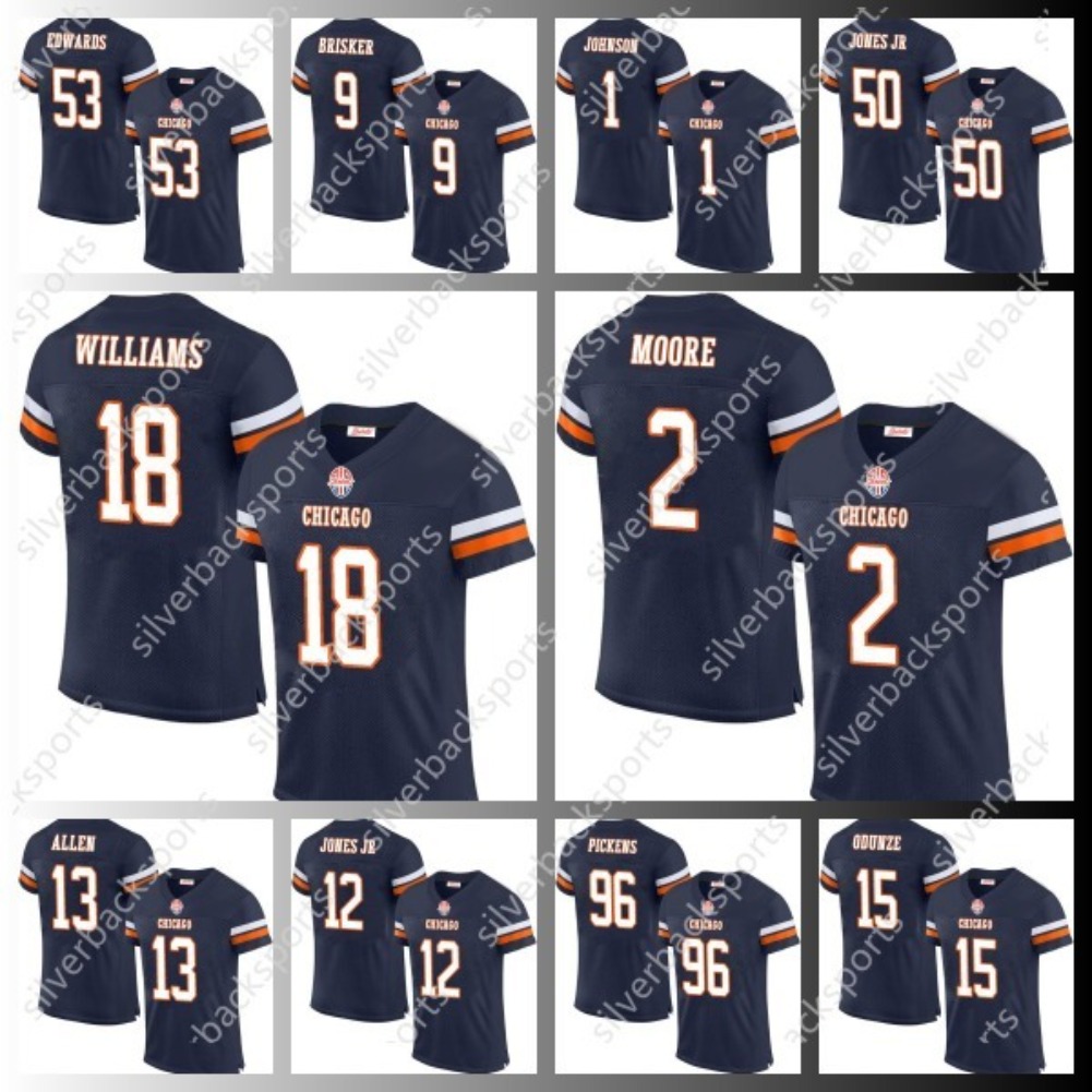 2024 Shxinet DIY Jerseys 18 Williams Rome Odunze DJ Moore Jaquan Brisker Darnell Wright Cole Kmet Devin Hester Walter Payton Montez Sweat Keenan Allen