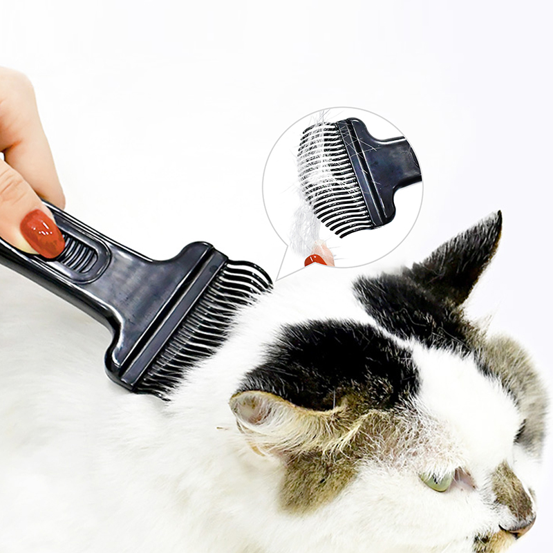 DEKU Hot Sale Cat Dog Massage Combs Plastic Fur Cleaning Brush Pet Grooming Hair Comb