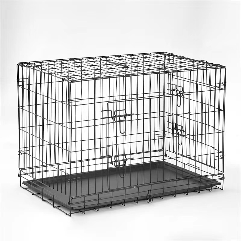 Cheap Foldable Collapsible Metal Kennels Stackable Pet Cages For Large Wholesale Dog Crate