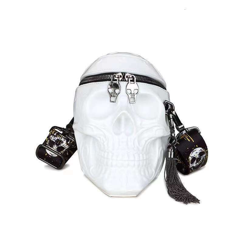 2025 new dark skull funny Halloween style women's tassel shoulder crossbody bag