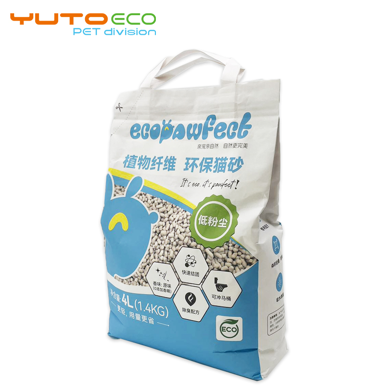 Ecofriendly Plant Fiber Dust free Cat Sand Clumping Bamboo Cat Litter Natural Fragrance Odor control Cat Litter