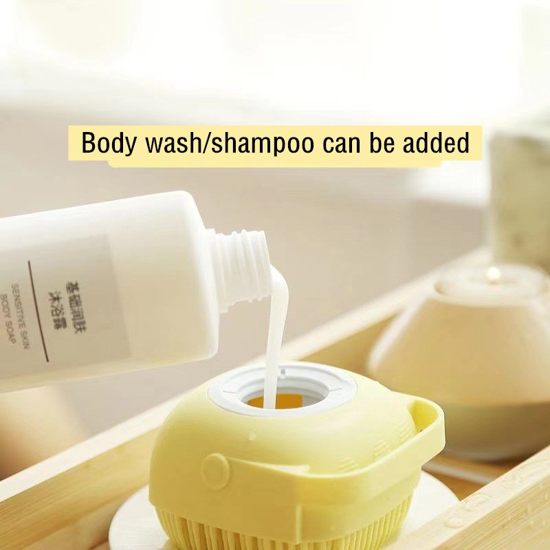 Soft Silicone Dog Brush Pet Shampoo Washing Dispenser Massage Gloves Brush