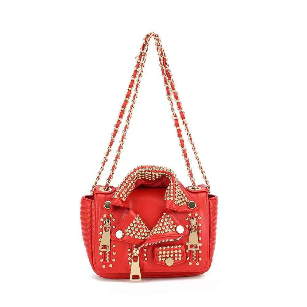 Designer Chain Women Clothing Shoulder Rivet Jacket Messenger Bag Ladies Leather Handbags Bolsa Feminina Bolsos Mujer