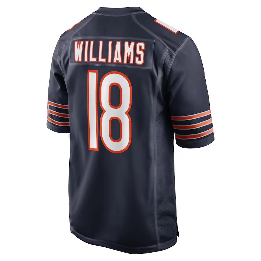 Caleb Williams 18 Rome Odunze 15 Jersey 2024 New Draft Jerseys Team Navy Orange White Color Stitched Men's Size S-XXXL