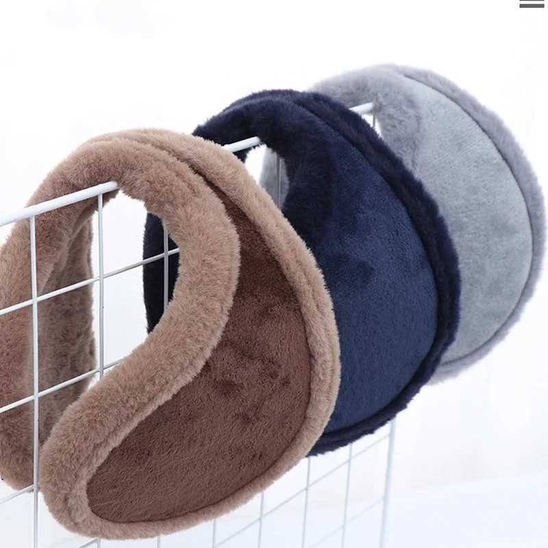 Velvet earmuffs winter soft plush earmuffs mens outdoor bicycles wool tools thick fur earmuffs accessories W241126
