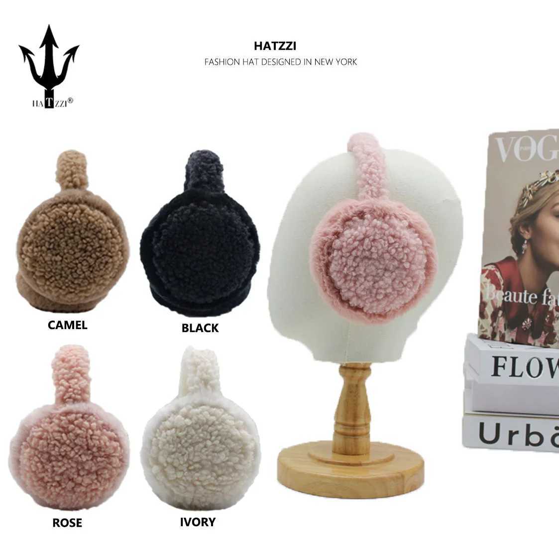 Hatzzi sherpa rabbit fur warm earmuffs suitable for womens fluffy fashionable and cute ohren w rmer damen W241126