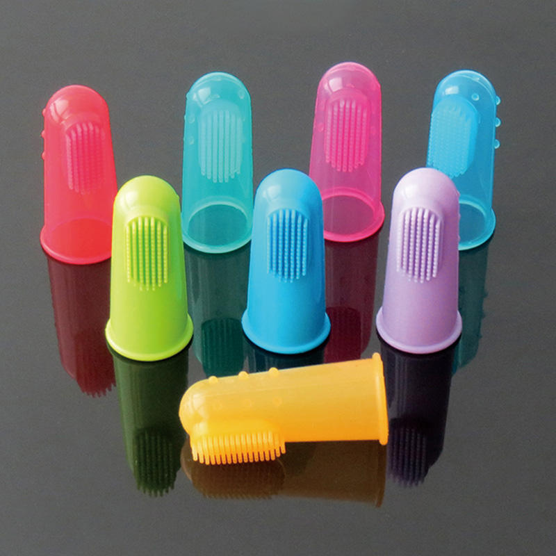 Factory Outlet Pet Toothbrush Silicone Finger Dog Toothbrush Finger Set Brushing Oral Cleaning Supplies