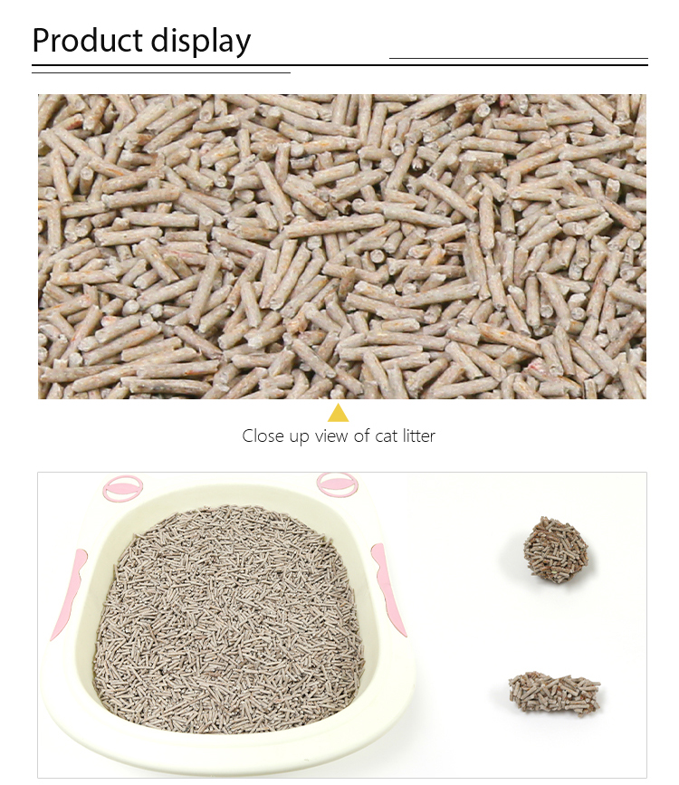 BSCI Factory Flushable Tofu Cat Litter 1.5 2.0 3.0 mm Multiple colors Strong Clumping Of natural plants Cat Litter Sand For Cat