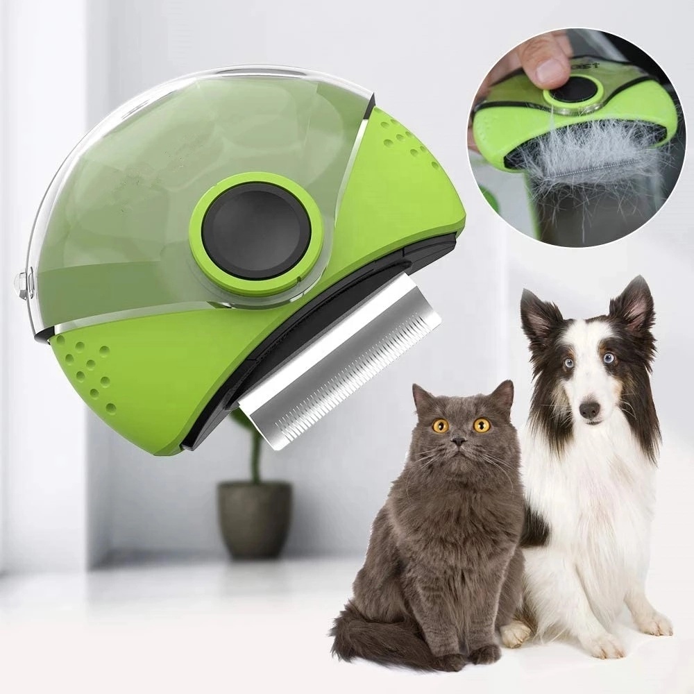 3 In 1 Portable One-Key Switch Dematting Deshedding Dense Row Comb Cat Dog Pet Brush Comb