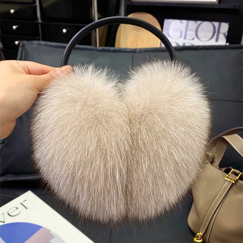 New Winter Real Fur Earmuffs for Women Natural Fur Scarves Dual use Genuine Warmer Plush EarMuff Outdoor Solid Fur ScarfXJ241126