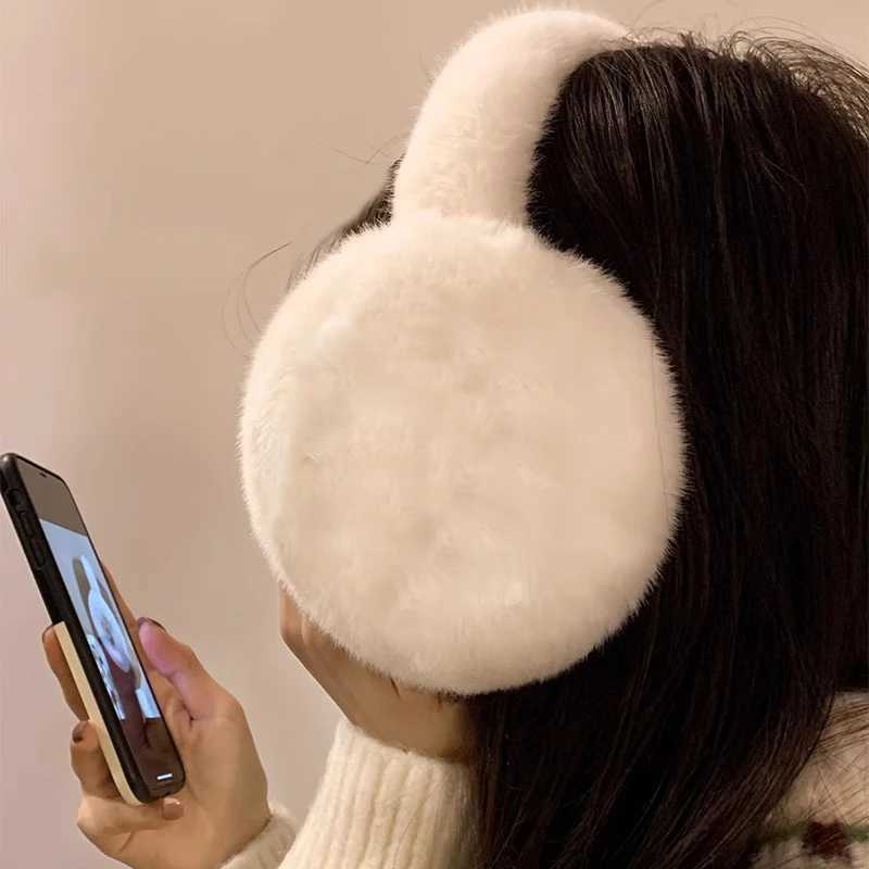 Fashion Winter Earmuffs for Women Men Soft Ear Warmer Plush Solid Color Adjustable Foldable Ear Muffs Earfl Earmuffs GiftsXJ241126